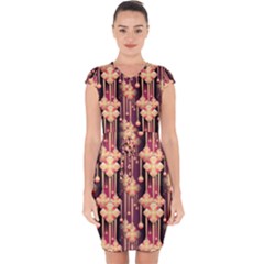 Seamless Pattern Patterns Capsleeve Drawstring Dress  by Nexatart