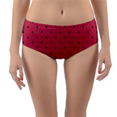 Watermelon Minimal Pattern Reversible Mid-waist Bikini Bottoms by jumpercat