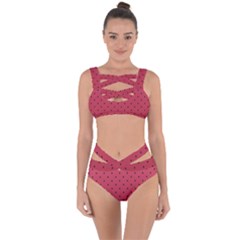 Watermelon Minimal Pattern Bandaged Up Bikini Set  by jumpercat