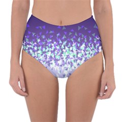 Purple Disintegrate Reversible High-waist Bikini Bottoms by jumpercat