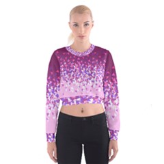 Pink Disintegrate Cropped Sweatshirt by jumpercat