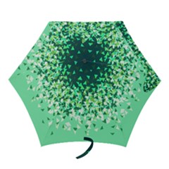 Green Disintegrate Mini Folding Umbrellas by jumpercat