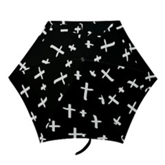 White Cross Mini Folding Umbrellas by snowwhitegirl