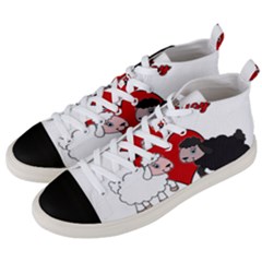 Valentines Day - Sheep  Men s Mid-top Canvas Sneakers by Valentinaart