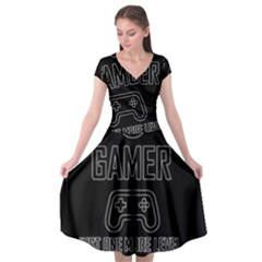 Gamer Cap Sleeve Wrap Front Dress by Valentinaart