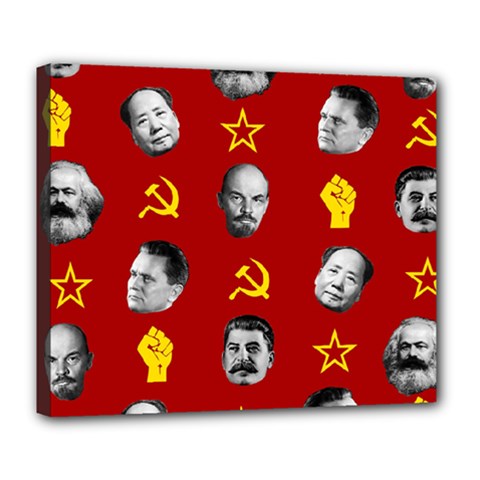 Communist Leaders Deluxe Canvas 24  X 20   by Valentinaart