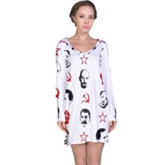 Communist Leaders Long Sleeve Nightdress by Valentinaart