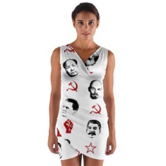 Communist Leaders Wrap Front Bodycon Dress by Valentinaart