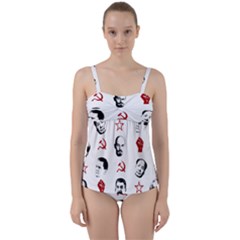 Communist Leaders Twist Front Tankini Set by Valentinaart