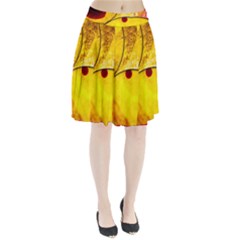 Abstract Water Oil Macro Pleated Skirt by Nexatart