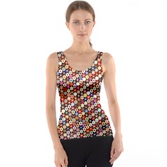 Mosaic Pattern Quilt Pattern Tank Top by paulaoliveiradesign