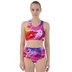 Abstract Art Background Paint Racer Back Bikini Set by Nexatart