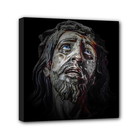 Jesuschrist Face Dark Poster Canvas Travel Bag by dflcprints