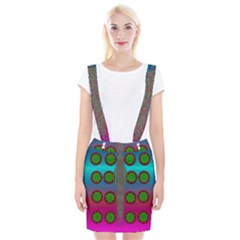 Meditative Abstract Temple Of Love And Meditation Braces Suspender Skirt by pepitasart