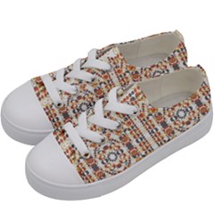 Multicolored Geometric Pattern  Kids  Low Top Canvas Sneakers by dflcprints