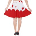 Heart Shape Background Love Velvet High Waist Skirt View2