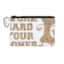 Work Hard Your Bones Canvas Cosmetic Bag (Medium) View1