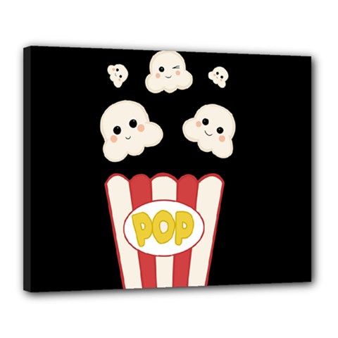 Cute Kawaii Popcorn Canvas 20  X 16  by Valentinaart