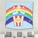 Cute Kawaii Popcorn Square Tapestry (Large) View2