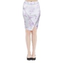 beautiful,violet,floral,shabby chic,pattern Midi Wrap Pencil Skirt View1