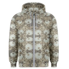 Vintage Daisy Floral Pattern Men s Zipper Hoodie by dflcprints