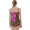 Floral Leopard Print Babydoll Tankini Set View2