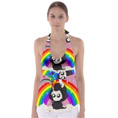 Cute Grim Reaper Babydoll Tankini Top by Valentinaart