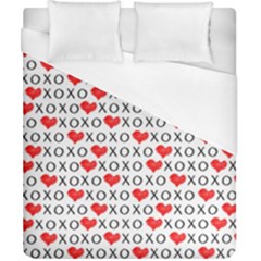 Xoxo Valentines Day Pattern Duvet Cover (california King Size) by Valentinaart