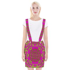 Fern Forest Star Mandala Decorative Braces Suspender Skirt by pepitasart