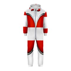 Austria Country Nation Flag Hooded Jumpsuit (kids) by Nexatart