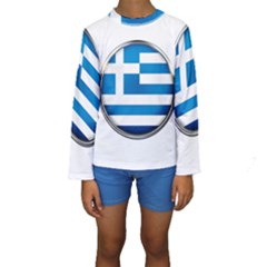 Greece Greek Europe Athens Kids  Long Sleeve Swimwear by Nexatart