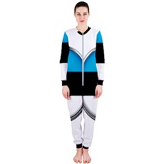 Estonia Country Flag Countries Onepiece Jumpsuit (ladies)  by Nexatart