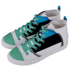 Estonia Country Flag Countries Women s Mid-top Canvas Sneakers by Nexatart