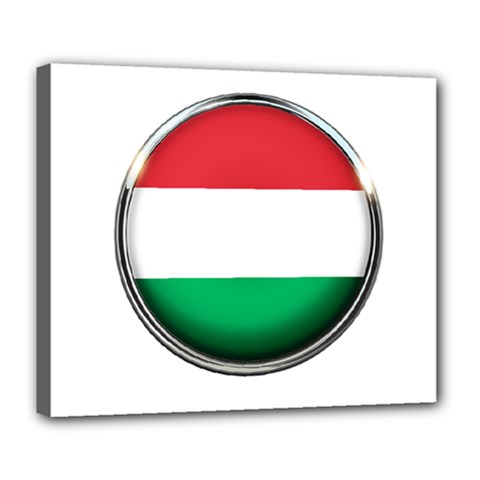 Hungary Flag Country Countries Deluxe Canvas 24  X 20   by Nexatart