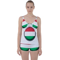 Hungary Flag Country Countries Tie Front Two Piece Tankini by Nexatart