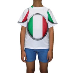 Italy Country Nation Flag Kids  Short Sleeve Swimwear by Nexatart