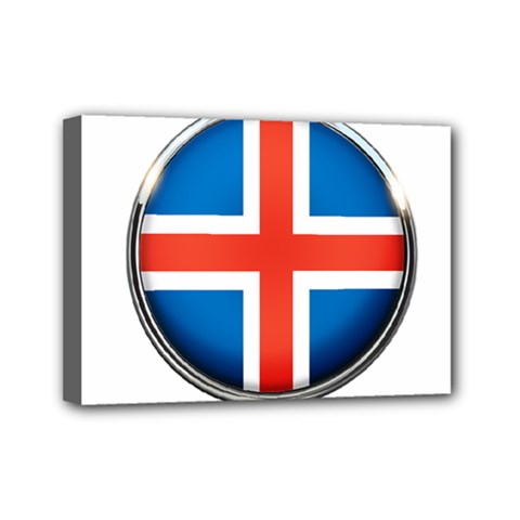 Iceland Flag Europe National Mini Canvas 7  X 5  by Nexatart