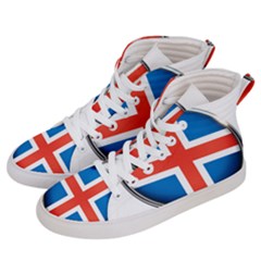 Iceland Flag Europe National Women s Hi-top Skate Sneakers by Nexatart