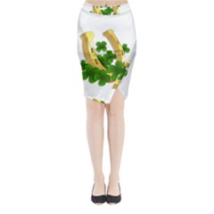  St  Patricks Day  Midi Wrap Pencil Skirt by Valentinaart