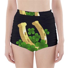  St  Patricks Day  High-waisted Bikini Bottoms by Valentinaart