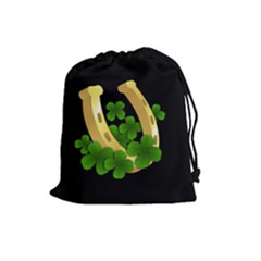  St  Patricks Day  Drawstring Pouches (large)  by Valentinaart