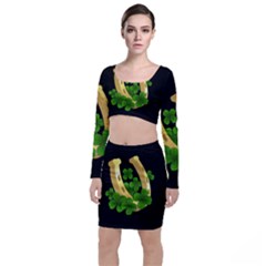  St  Patricks Day  Long Sleeve Crop Top & Bodycon Skirt Set by Valentinaart