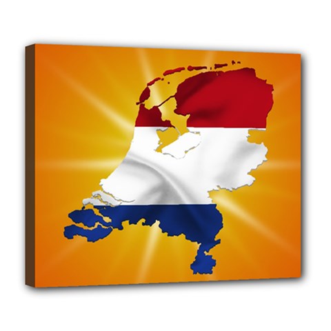 Holland Country Nation Netherlands Flag Deluxe Canvas 24  X 20   by Nexatart