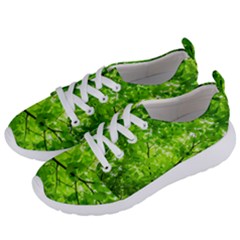 Green Wood The Leaves Twig Leaf Texture Women s Lightweight Sports Shoes by Nexatart