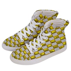 Pattern Desktop Square Wallpaper Men s Hi-top Skate Sneakers by Nexatart