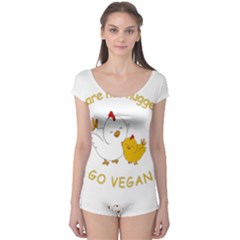 Go Vegan - Cute Chick  Boyleg Leotard  by Valentinaart