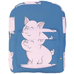 Go Vegan - Cute Pig Full Print Backpack by Valentinaart