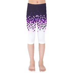Flat Tech Camouflage Reverse Purple Kids  Capri Leggings  by jumpercat