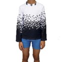 Flat Tech Camouflage White And Black Kids  Long Sleeve Swimwear View1