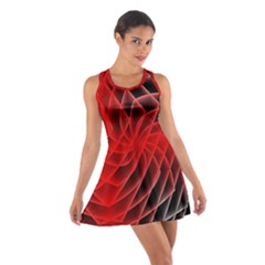 Abstract Red Art Background Digital Cotton Racerback Dress by Nexatart